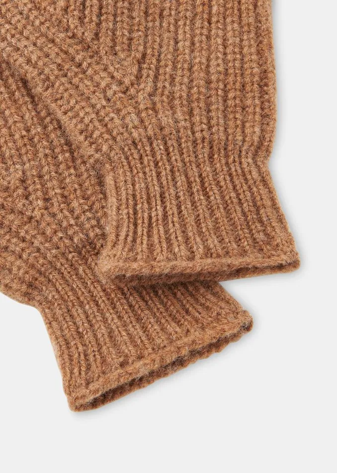 Whistles Hats Gloves and Scarves Camel Lambswool Gloves 8211 Women