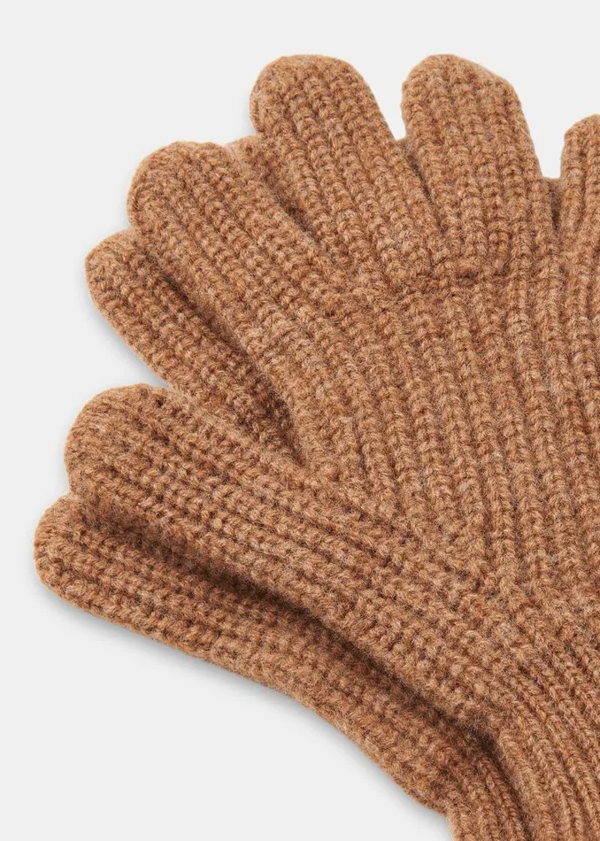 Whistles Hats Gloves and Scarves Camel Lambswool Gloves 8211 Women