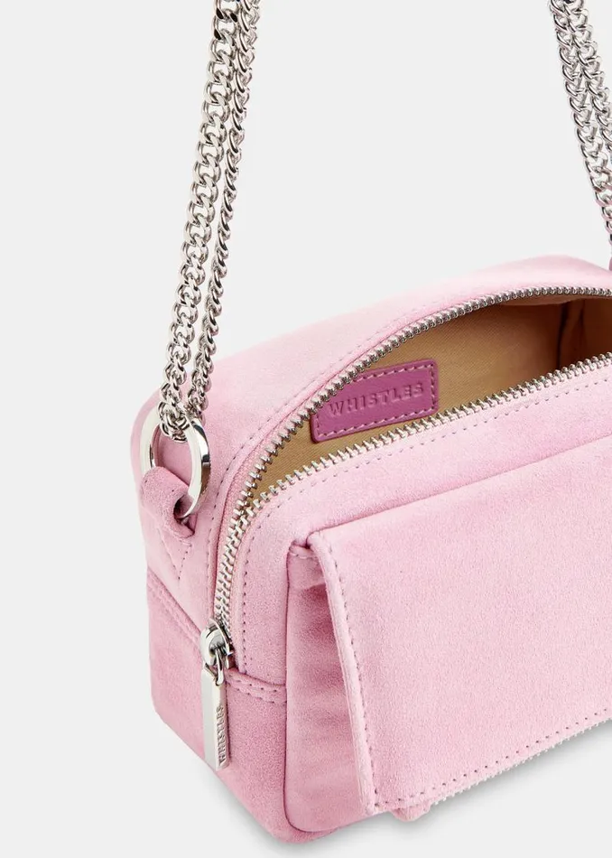 Whistles Leather Pale Pink Bibi Suede Mini Bag 8211 Women