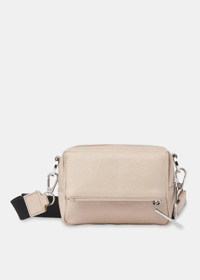 Whistles Leather Taupe Bibi Crossbody Bag 8211 Women