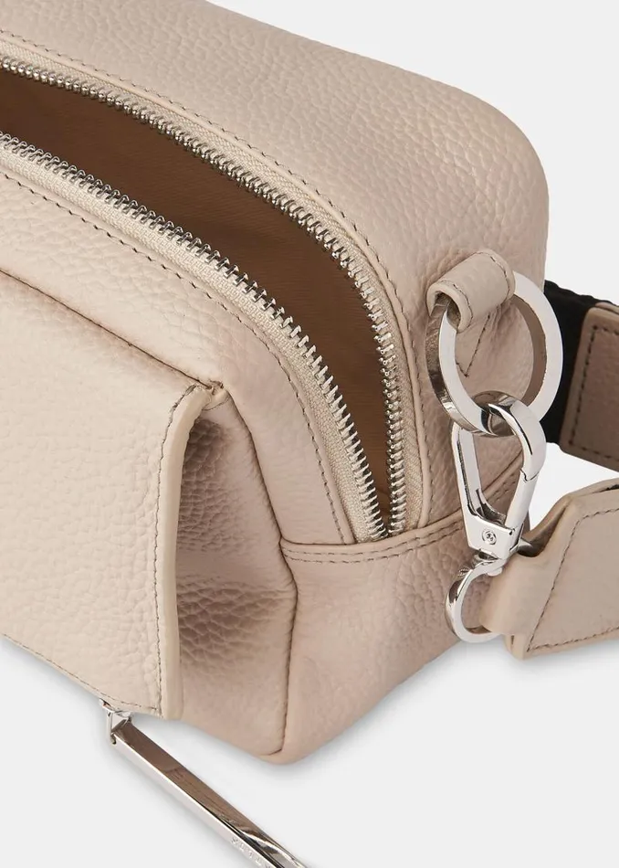 Whistles Leather Taupe Bibi Crossbody Bag 8211 Women