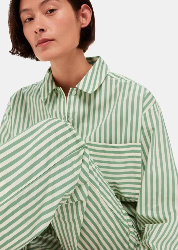 Whistles Pajamas Multicolour Cotton Stripe Pajama Shirt 8211 Women