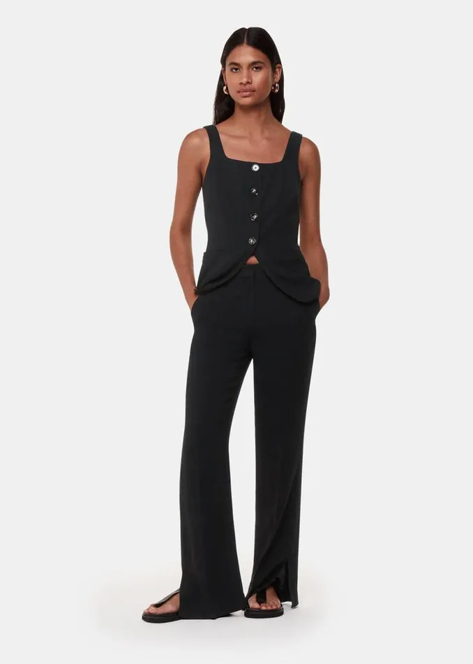 Whistles Pants Black Leyla Crepe Pants 8211 Women