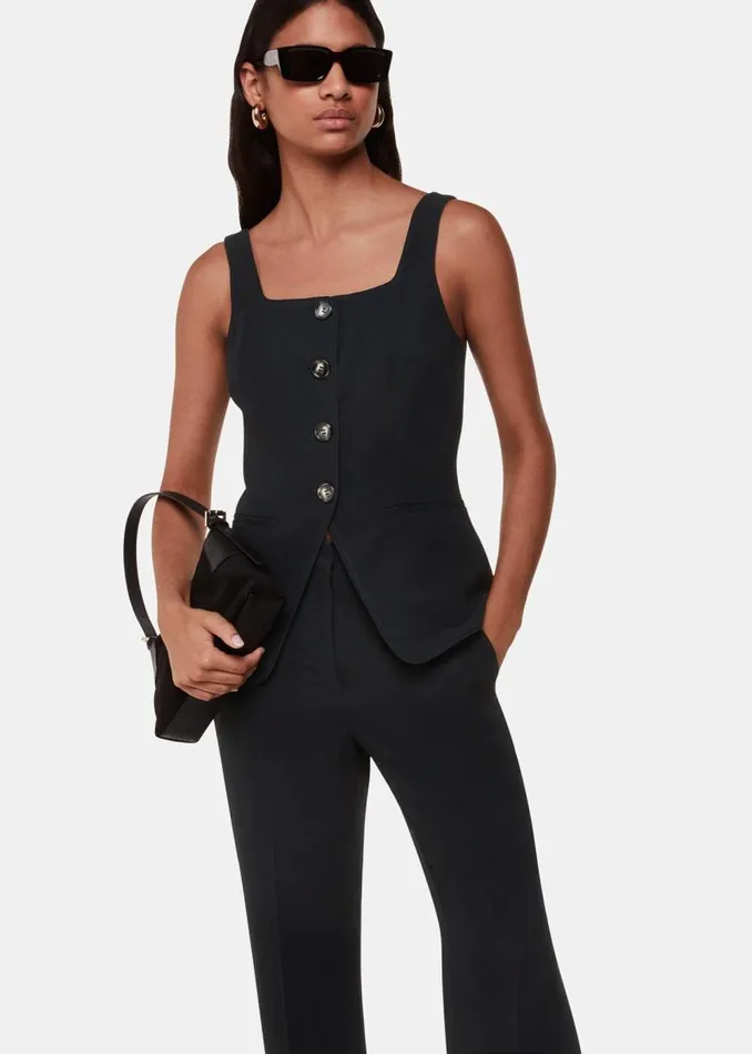 Whistles Pants Black Leyla Crepe Pants 8211 Women