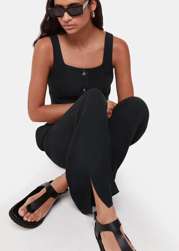 Whistles Pants Black Leyla Crepe Pants 8211 Women