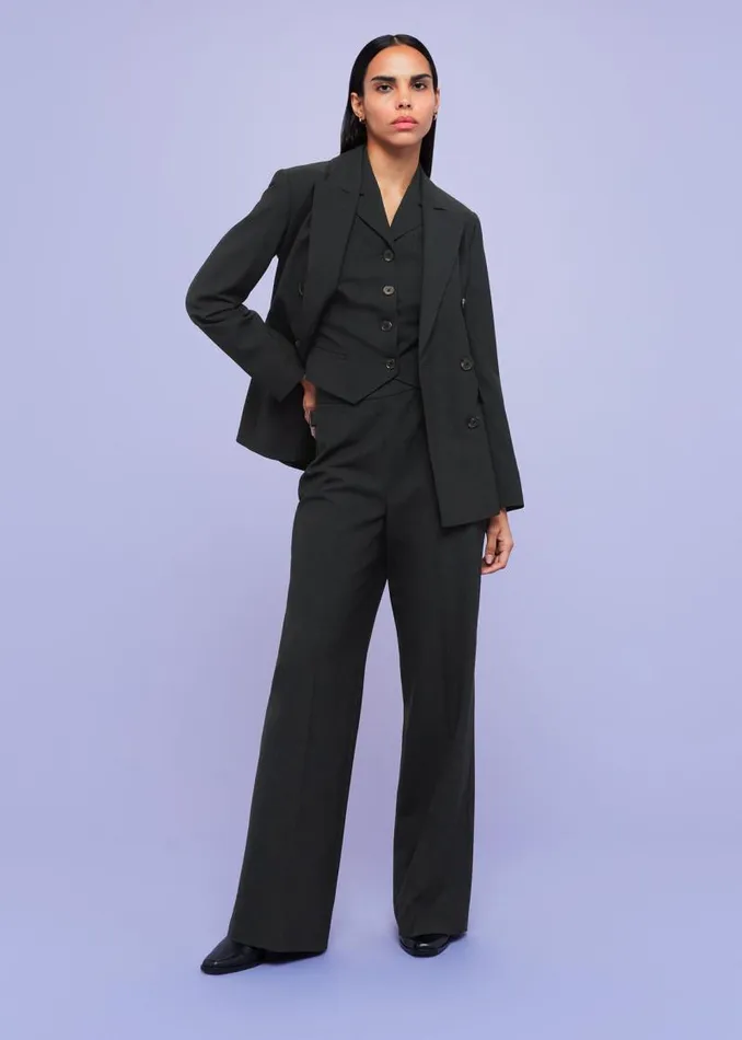 Whistles Pants Black Sienna Wool Blend Pants 8211 Women