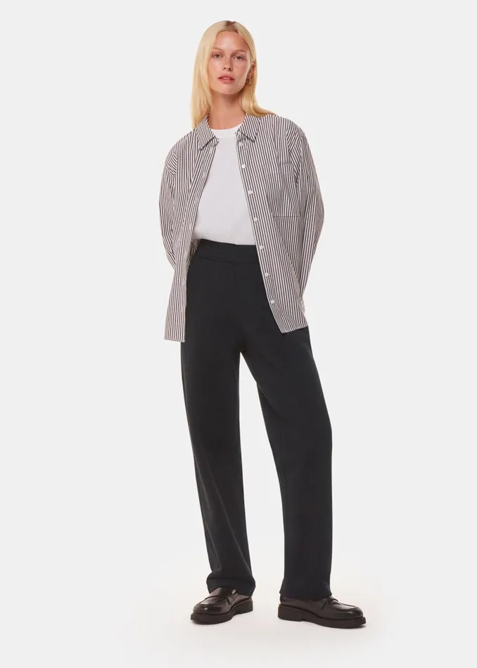 Whistles Pants Black Ultimate Straight Leg Jogger 8211 Women