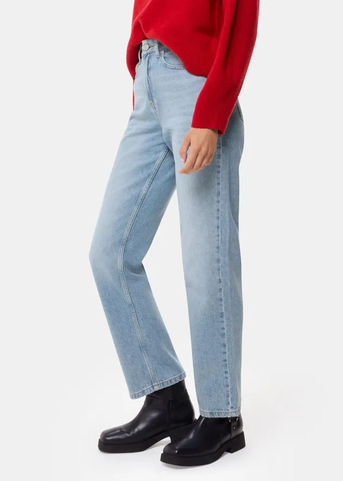 Whistles Pants Light Wash Authentic Column Leg Jean 8211 Women