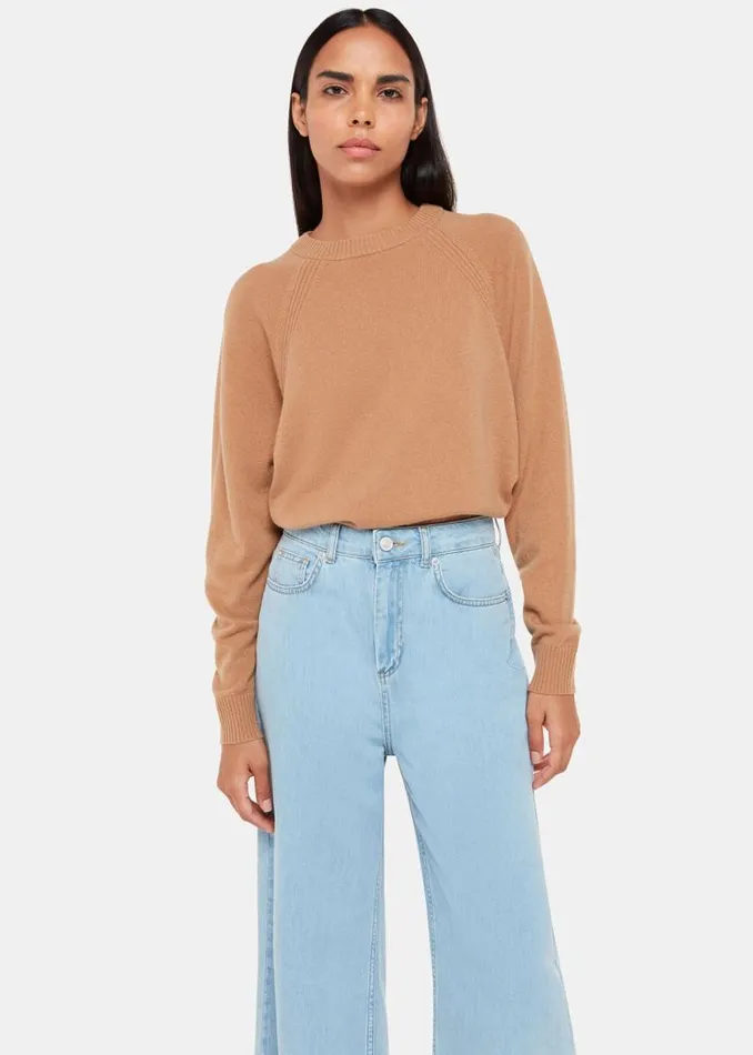 Whistles Pants Light Wash Wide Leg Cropped Jean 8211 Women