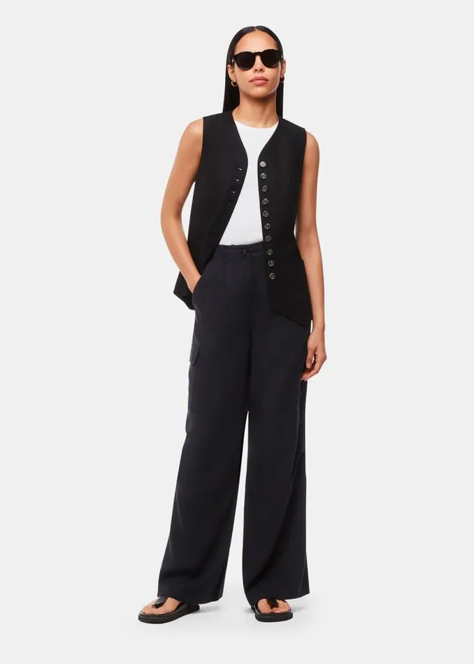 Whistles Pants Navy Grace Luxe Cargo Pant 8211 Women