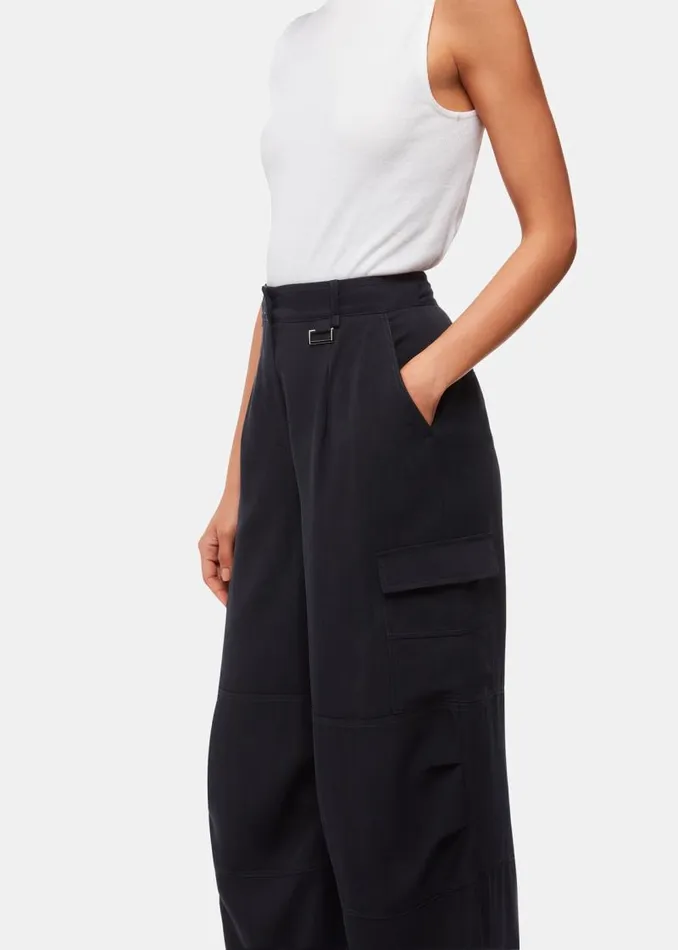 Whistles Pants Navy Grace Luxe Cargo Pant 8211 Women