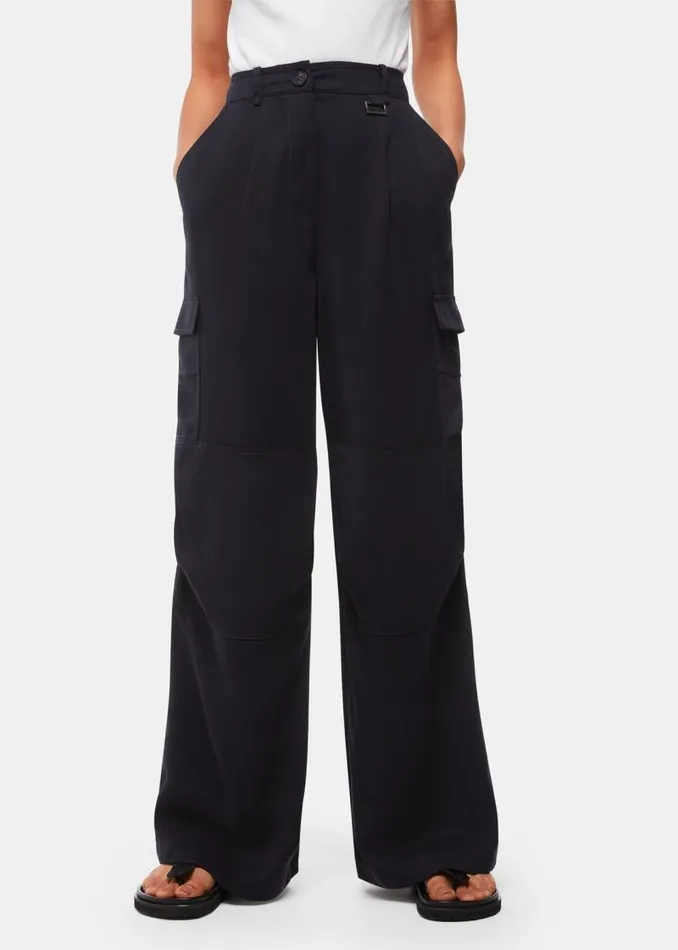 Whistles Pants Navy Grace Luxe Cargo Pant 8211 Women
