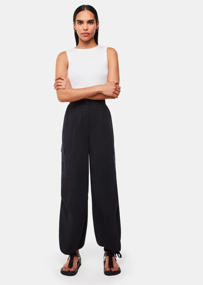 Whistles Pants Navy Grace Luxe Cargo Pant 8211 Women