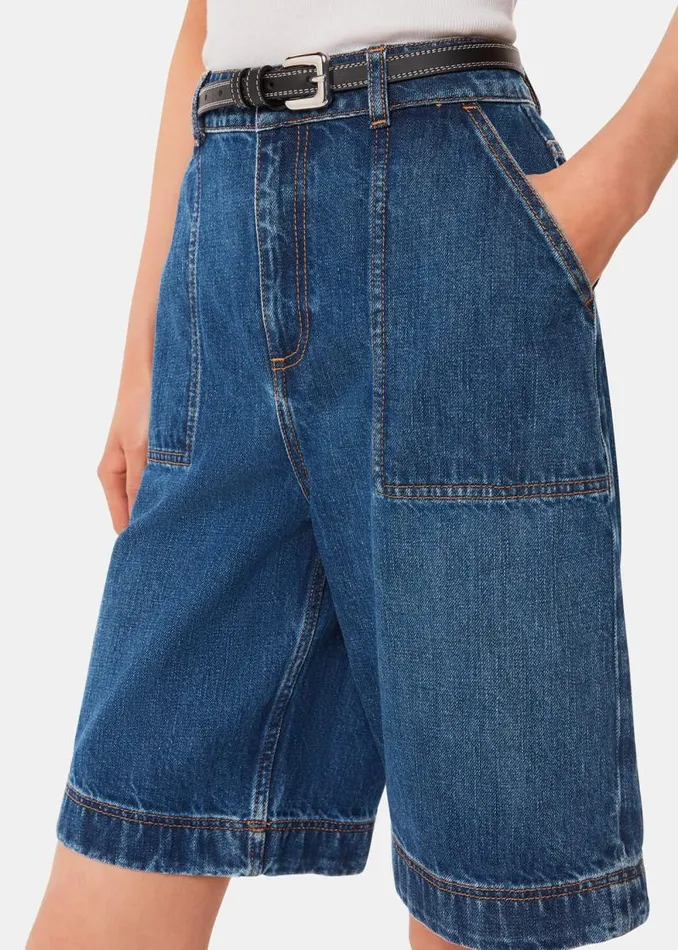 Whistles Pants Raya Longline Denim Short 8211 Women