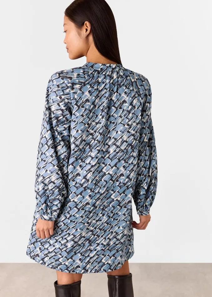 Whistles Petite Dresses and Jumpsuits Blue Petite Feathered Wing Marnie Dress 8211 Women