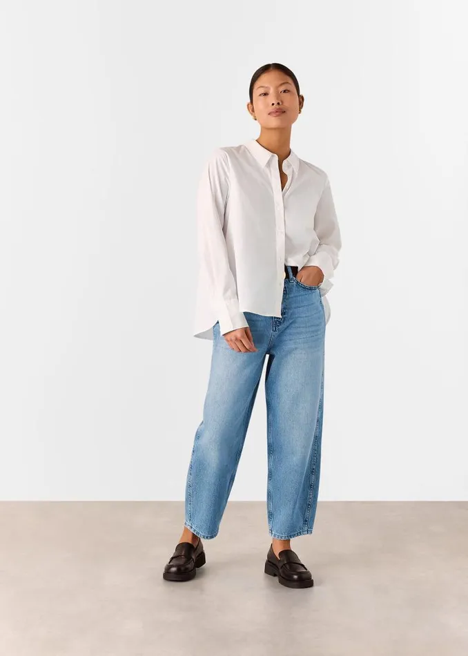 Whistles Petite Pants and Jeans Light Wash Petite Authentic Barrel Leg Jean 8211 Women
