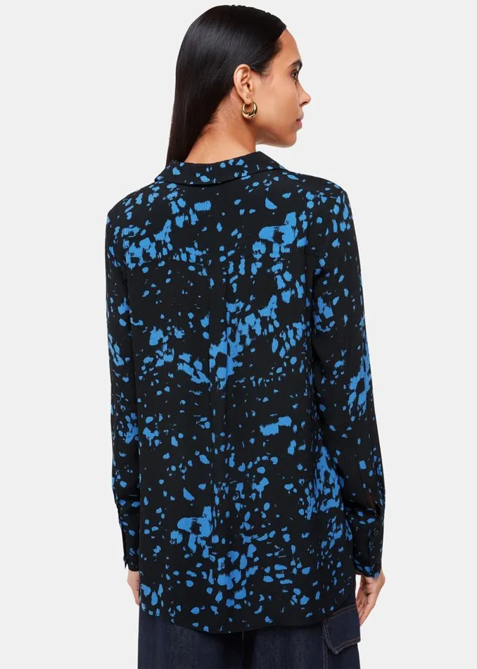 Whistles Shirts and Blouses Black Smudged Spot Print Shirt 8211 Women