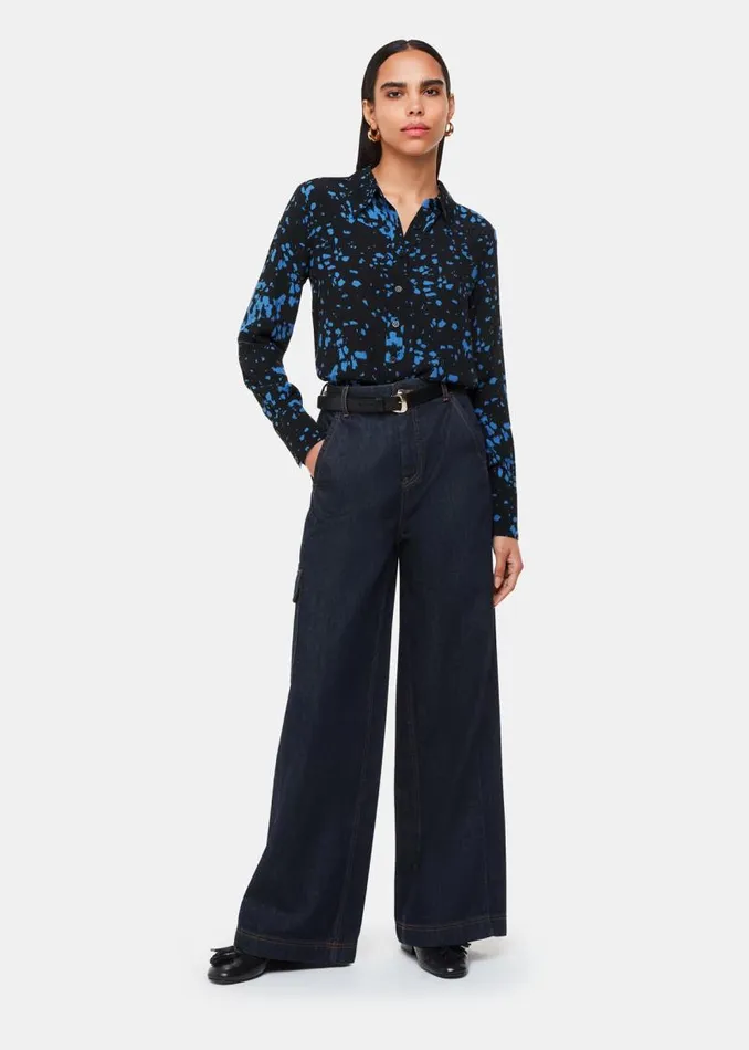 Whistles Shirts and Blouses Black Smudged Spot Print Shirt 8211 Women