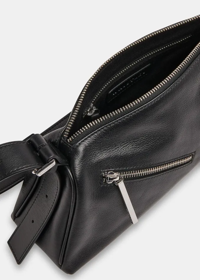 Whistles Shoulder Bags and Tote Bags Black Seva Triple Zip Shoulder Bag 8211 Women