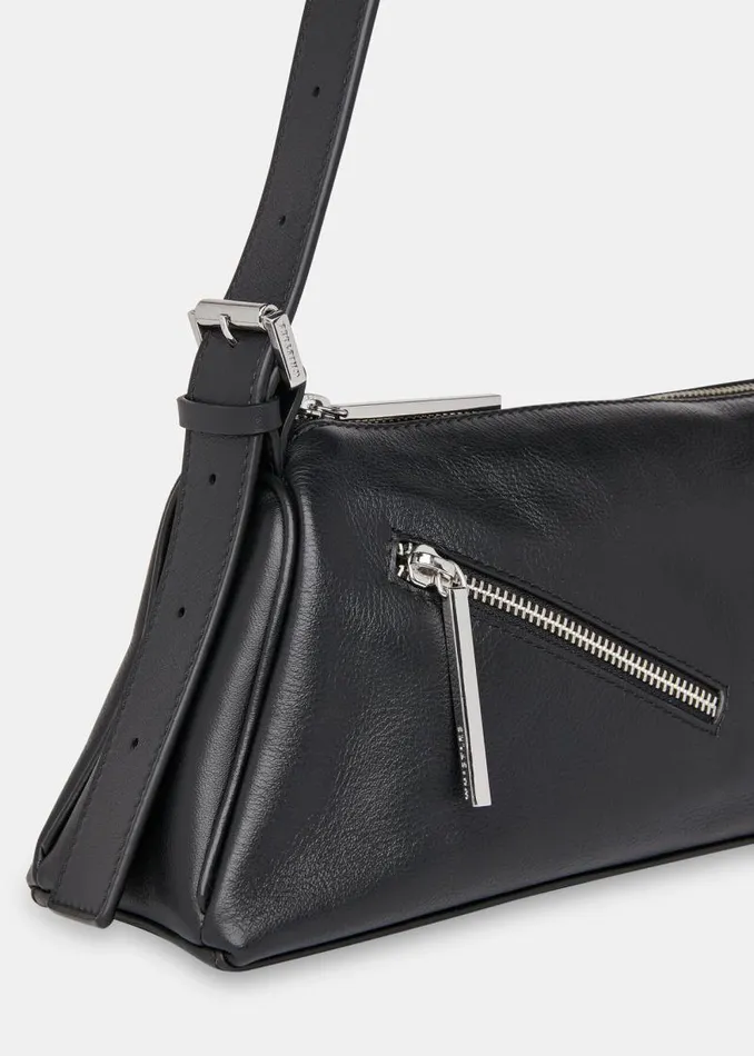 Whistles Shoulder Bags and Tote Bags Black Seva Triple Zip Shoulder Bag 8211 Women