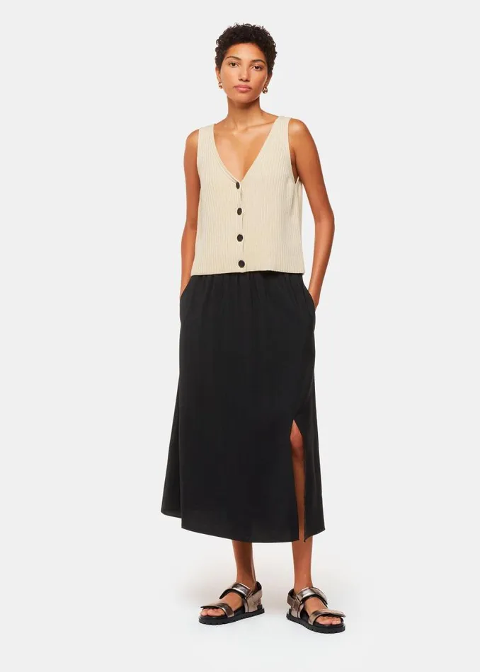 Whistles Skirts Black Eva Elasticated Waist Skirt 8211 Women