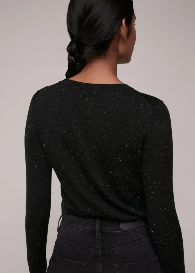 Whistles Sweaters and Cashmere Black Annie Sparkle Sweater 8211 Women
