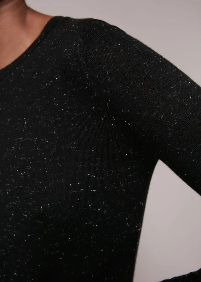 Whistles Sweaters and Cashmere Black Annie Sparkle Sweater 8211 Women