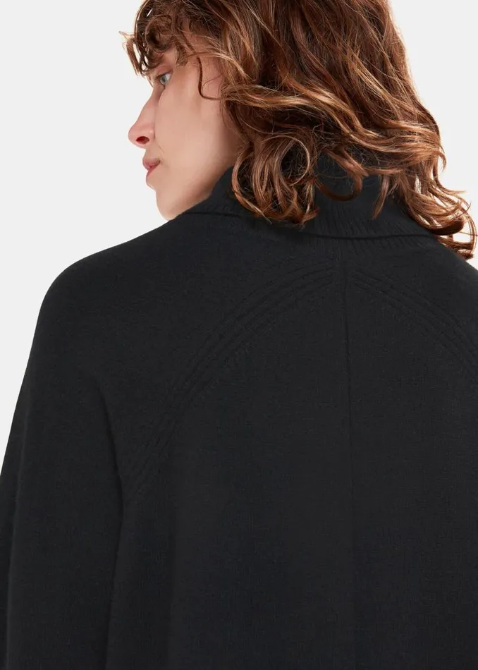 Whistles Sweaters and Cashmere Black Cashmere Turtleneck Sweater 8211 Women