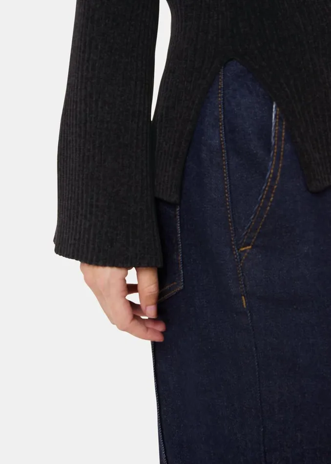 Whistles Sweaters and Cashmere Black Chenille V Neck Sweater 8211 Women