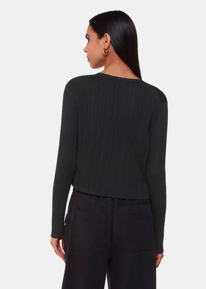 Whistles Sweaters and Cashmere Black Tie Front Detail Cardigan 8211 Women