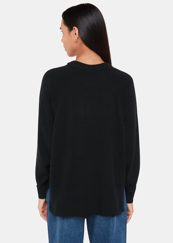 Whistles Sweaters and Cashmere Black Ultimate Cashmere Crew Neck Sweater 8211 Women
