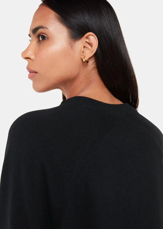 Whistles Sweaters and Cashmere Black Ultimate Cashmere Crew Neck Sweater 8211 Women