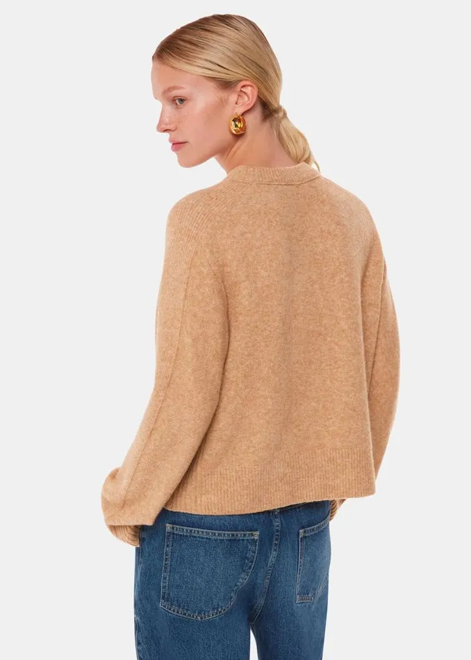 Whistles Sweaters and Cashmere Camel Alana Wool Mix Crew Neck Sweater 8211 Women