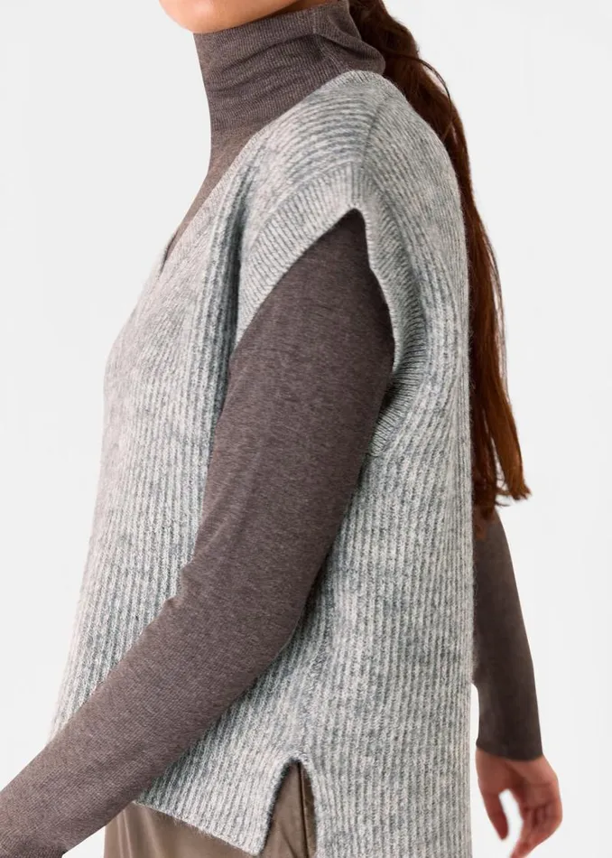 Whistles Sweaters and Cashmere Grey Elsa Ribbed Tank 8211 Women
