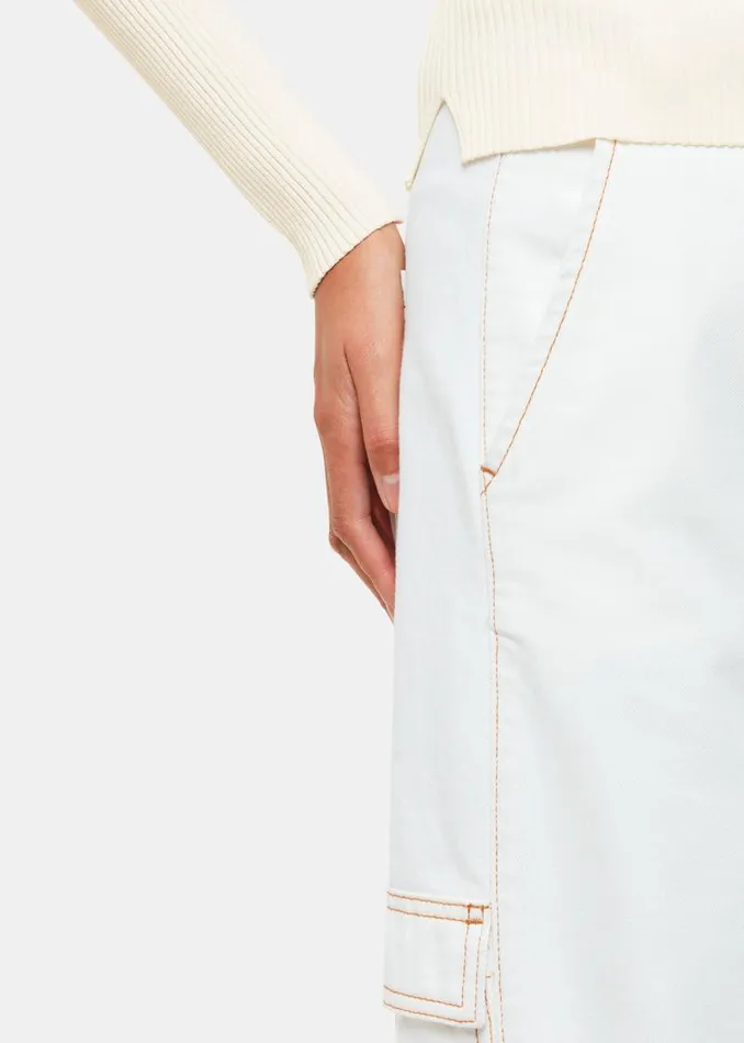 Whistles Sweaters and Cashmere Ivory Ribbed V Neck Cardigan 8211 Women