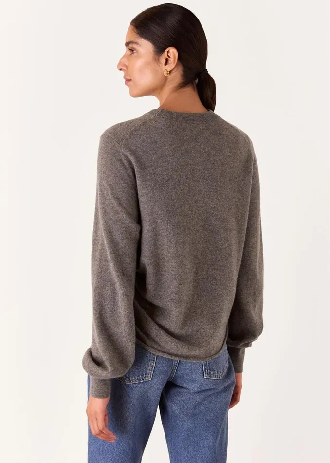 Whistles Sweaters and Cashmere Taupe Side Ruched Detail Sweater 8211 Women