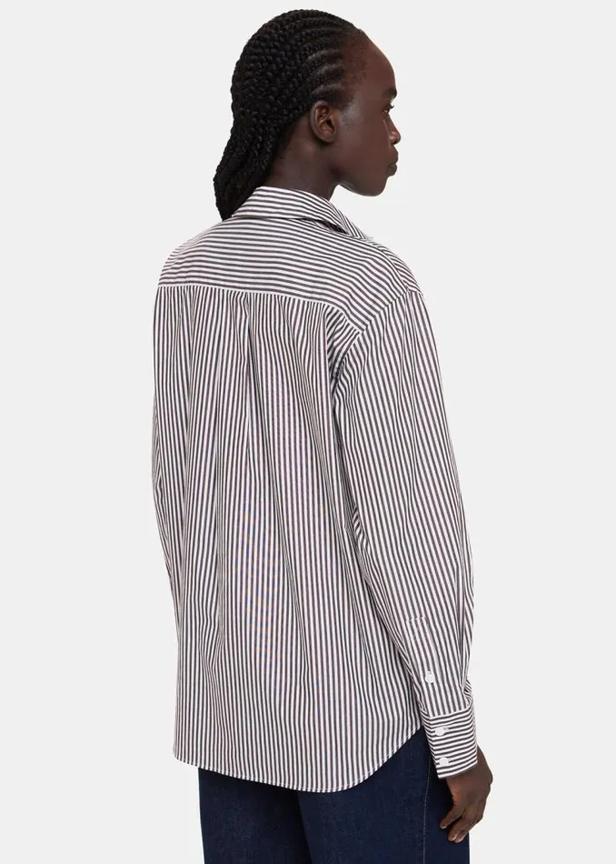 Whistles Tops Black Stripe Relaxed Fit Shirt 8211 Women