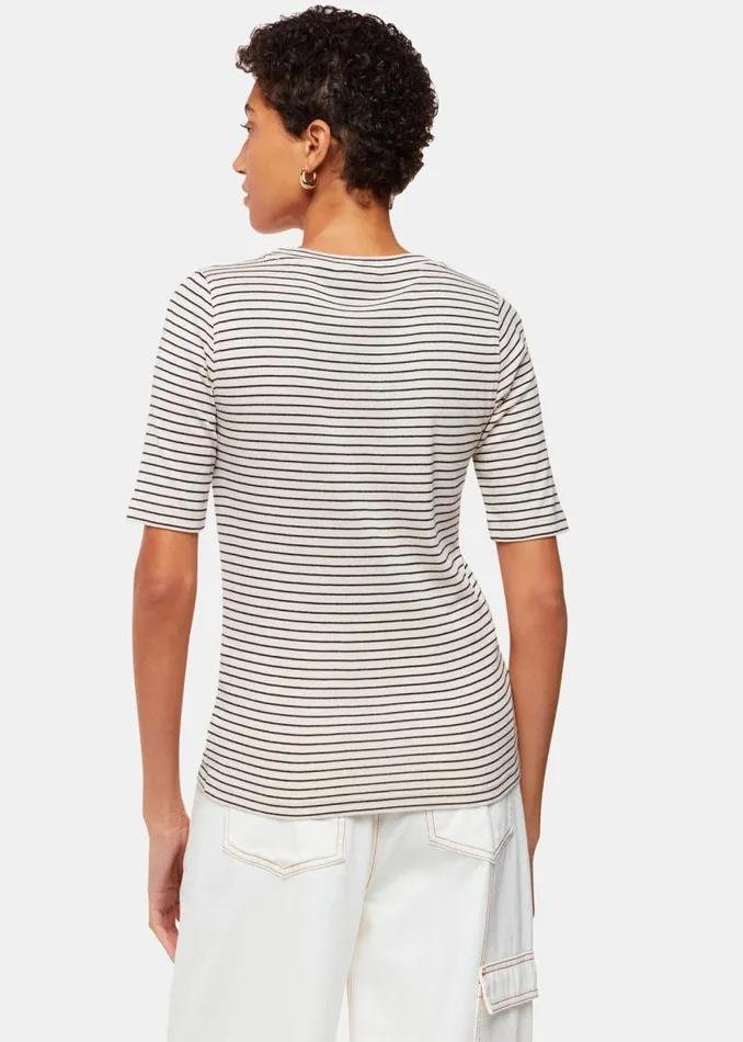 Whistles Tops Navy Slim Stripe TShirt 8211 Women