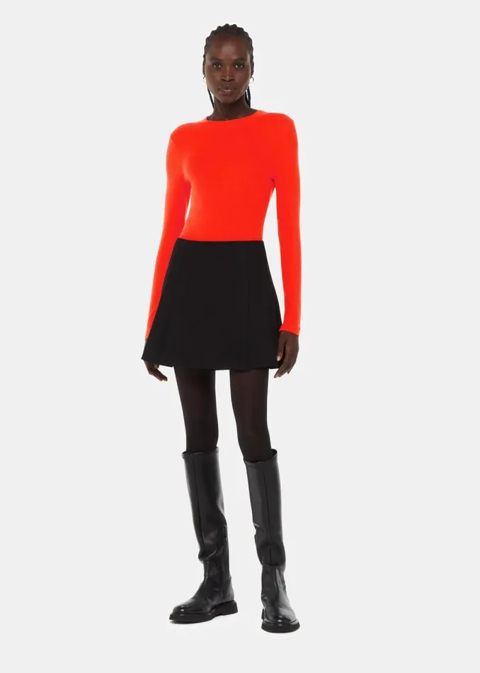 Whistles Tops Red Essential Ribbed Crew 8211 Women