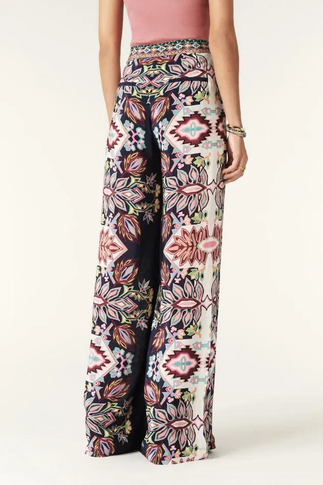 WideLeg Pants Lilou Blue Women Baandsh Pants and Jeans