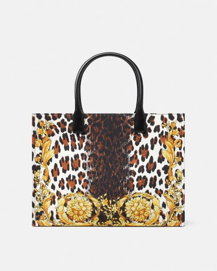 Wild Barocco Canvas Large Tote Bag Print Women Versace Totes