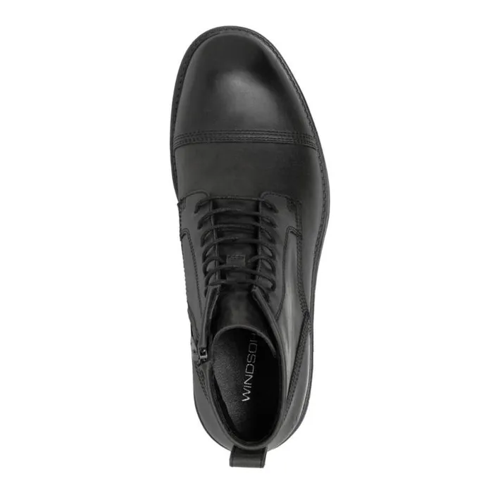 Windsor Smith Boots Men ABEL BLACK LEATHER BOOTS
