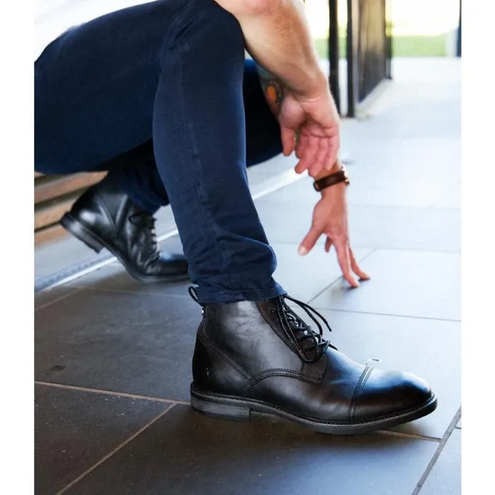 Windsor Smith Boots Men ABEL BLACK LEATHER BOOTS