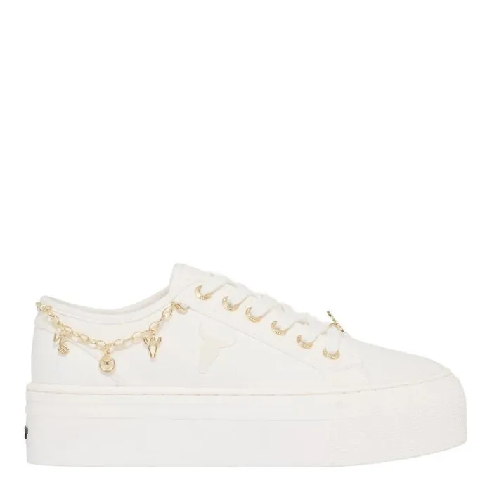 Windsor Smith Platform Sneakers Women RELATE CANVAS WHITE SNEAKERS
