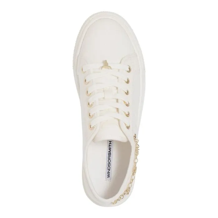 Windsor Smith Platform Sneakers Women RELATE CANVAS WHITE SNEAKERS