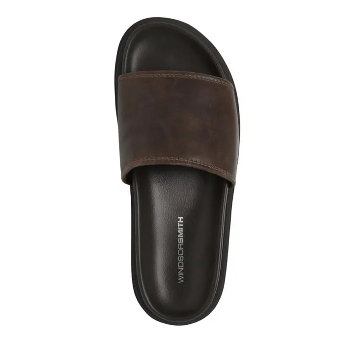 Windsor Smith Sandals Men ROWDY DARK BROWN LEATHER SANDALS