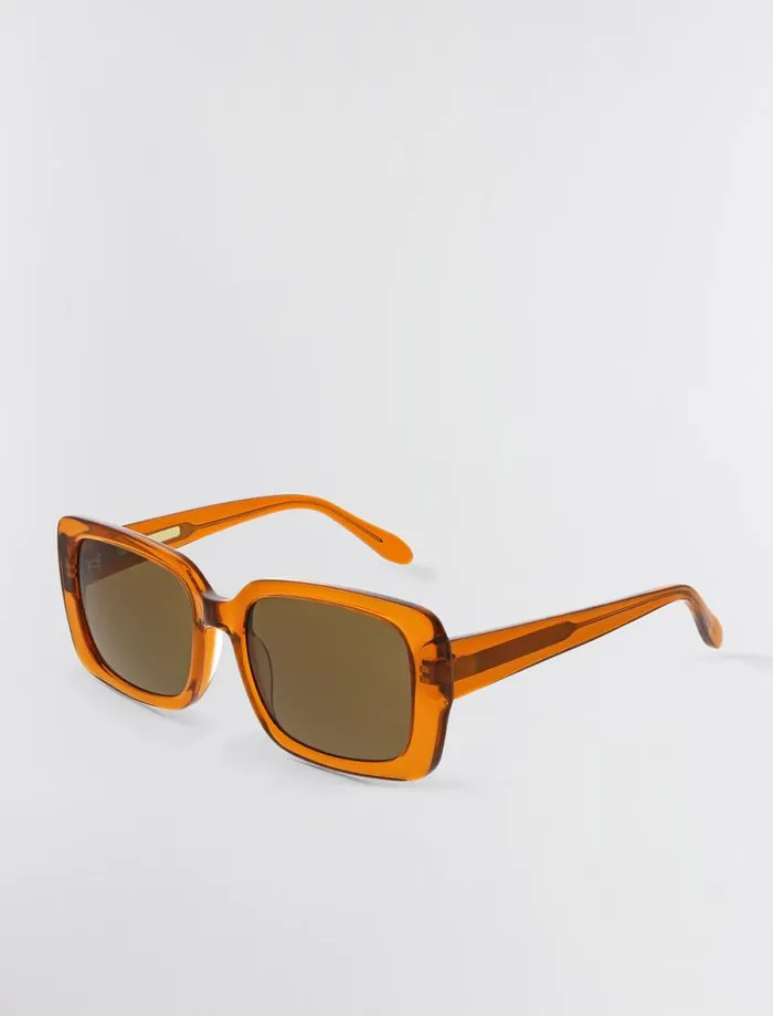 Women 1982 Rectangle Sunglasses Apricot BCBG Sunglasses