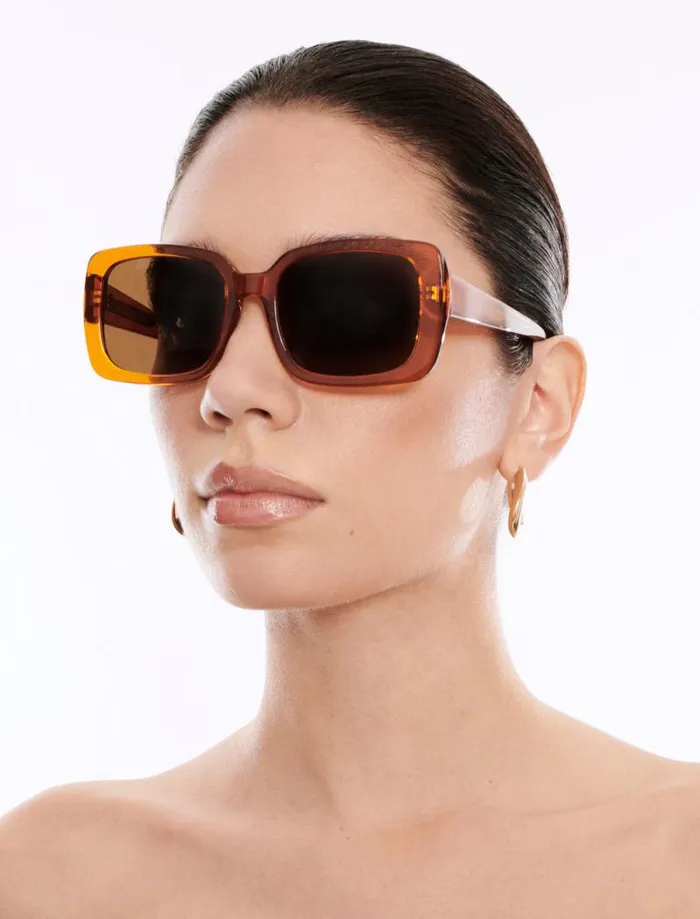 Women 1982 Rectangle Sunglasses Apricot BCBG Sunglasses Women 1982 Rectangle Sunglasses Apricot BCBG Sunglasses