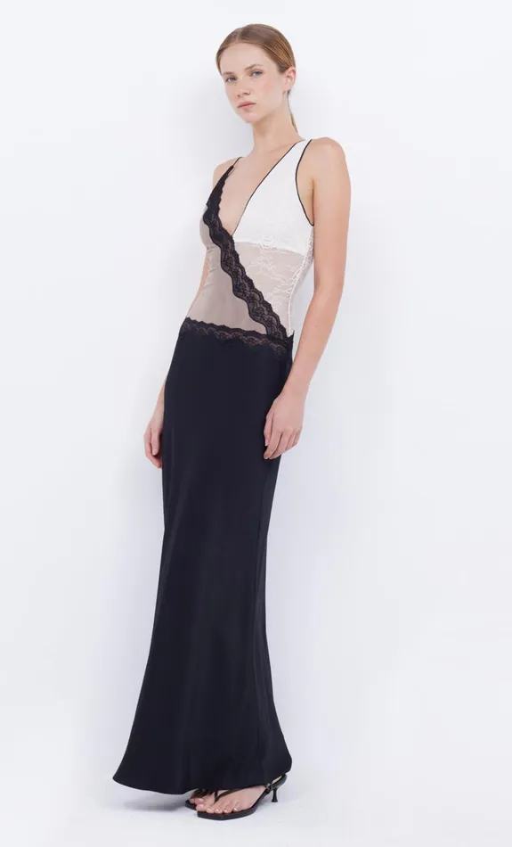 Women ABRIELLE LACE MAXI DRESS 8211 BLACKTAUPEIVORY Bec Bridge Wedding Guest
