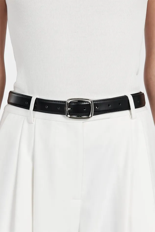 Women Accessories DISSH BRADFORD SILVER LEATHER BELT